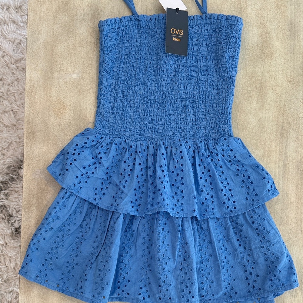OVS Kids Blue Eyelet Casual Dress